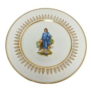 Blue Boy Collectible 10" Plate Gold Ironstone